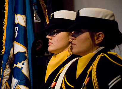 Photo of military color guard.