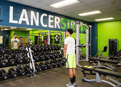 Photo of student at fitness center