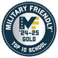Logo for Military Friendly Top 10 School