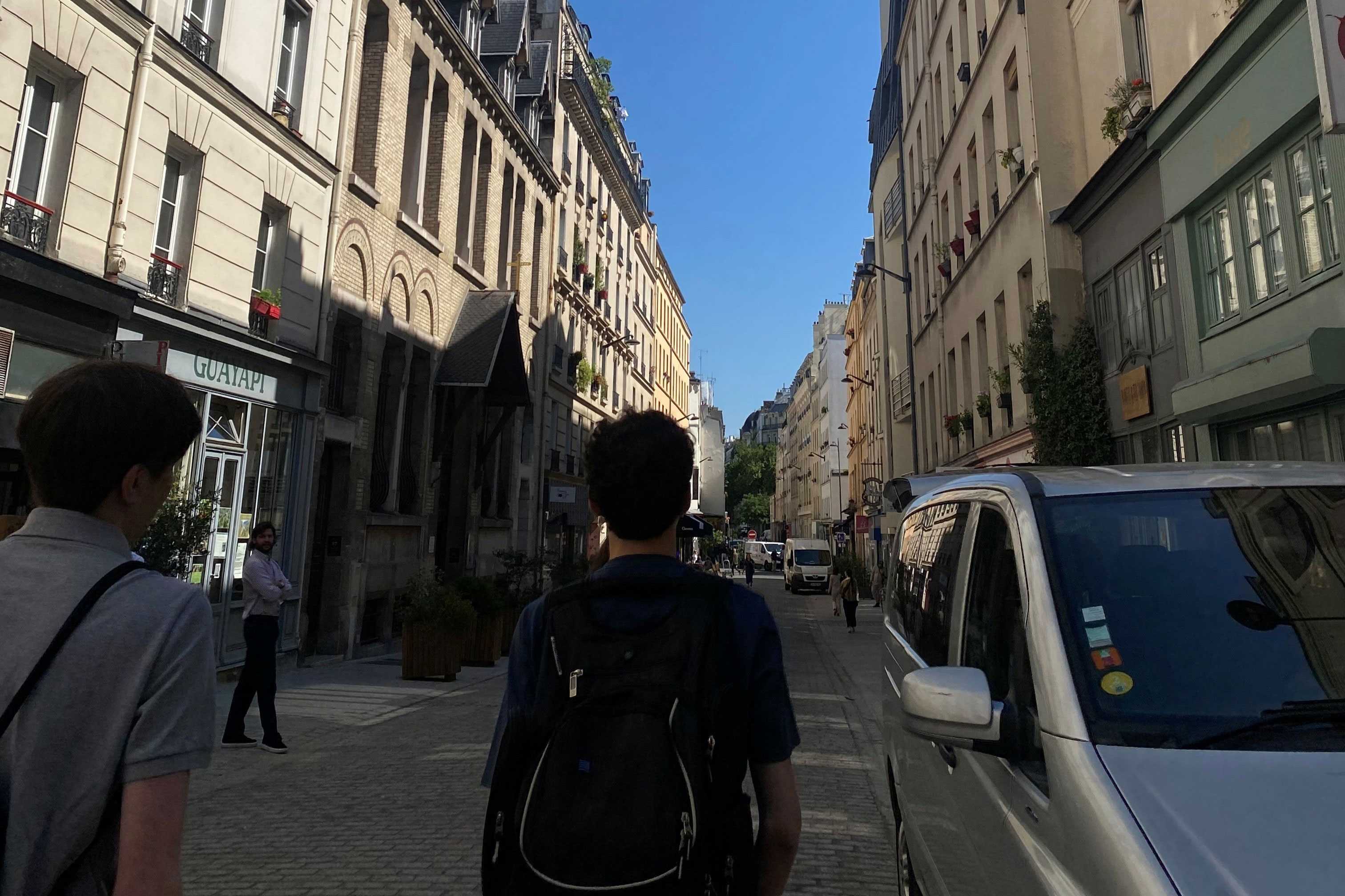 A shot of the street in France