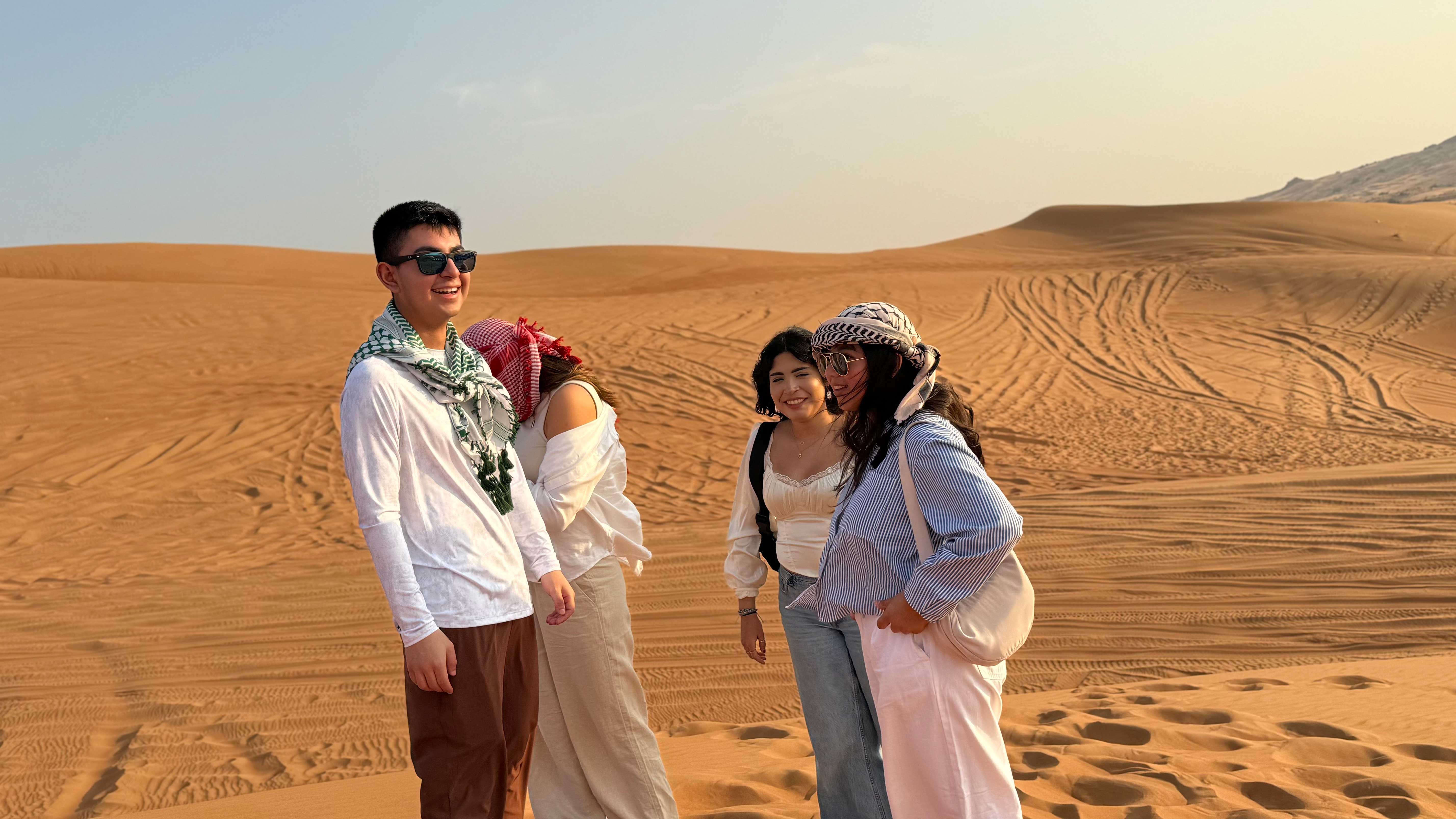 Students in the desert in the UAE
