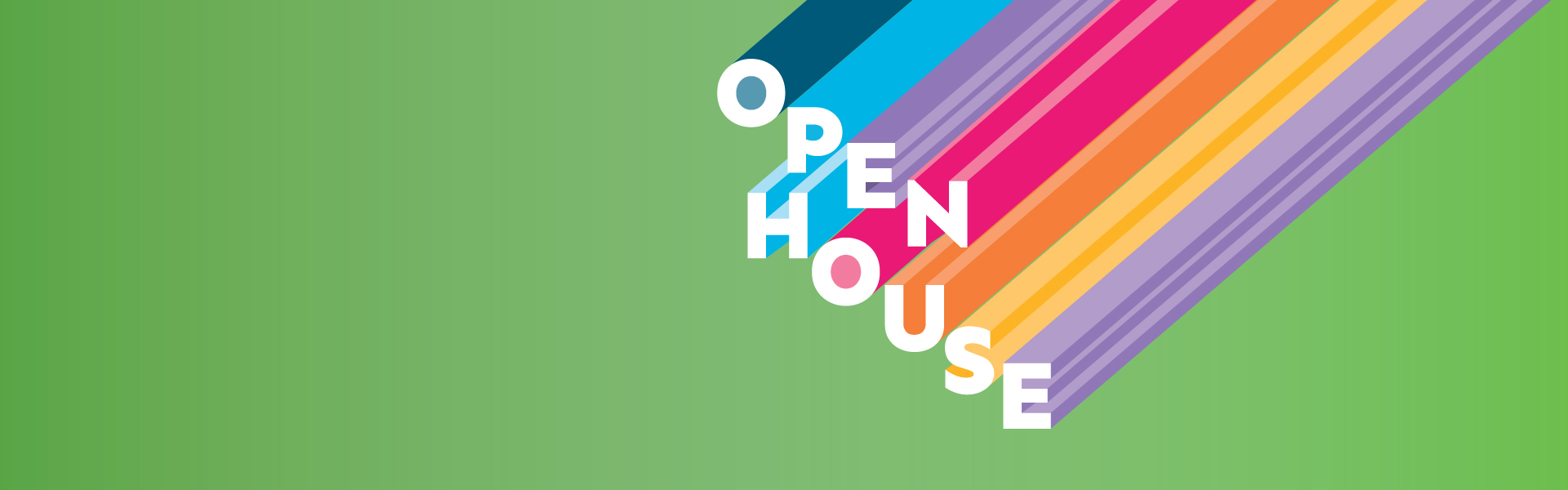 Open House rainbow graphic