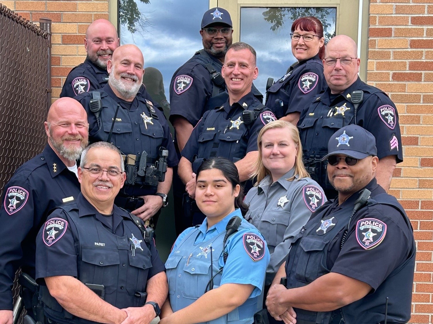 CLC police officers with their pink patches