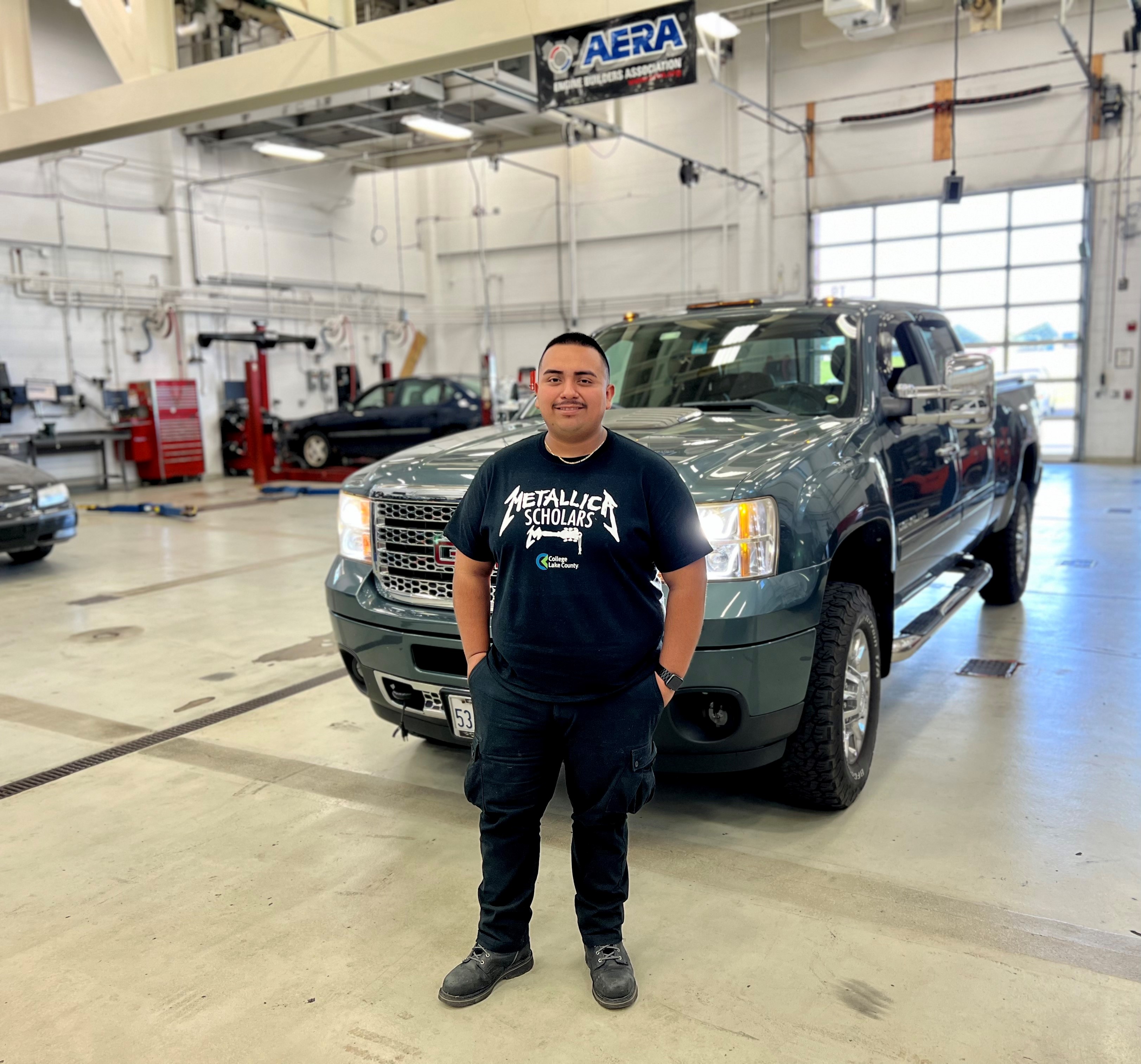 Former CLC automotive student Ricky Bueno