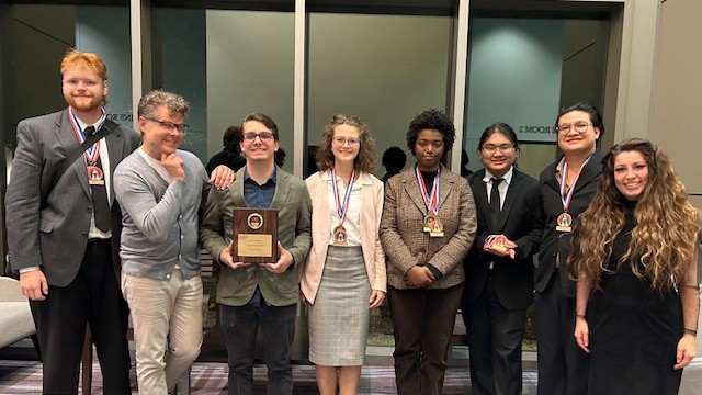 The speech and debate team during the Moraine Valley tournament