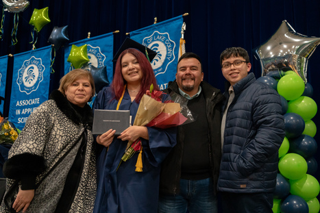 A family at graduation