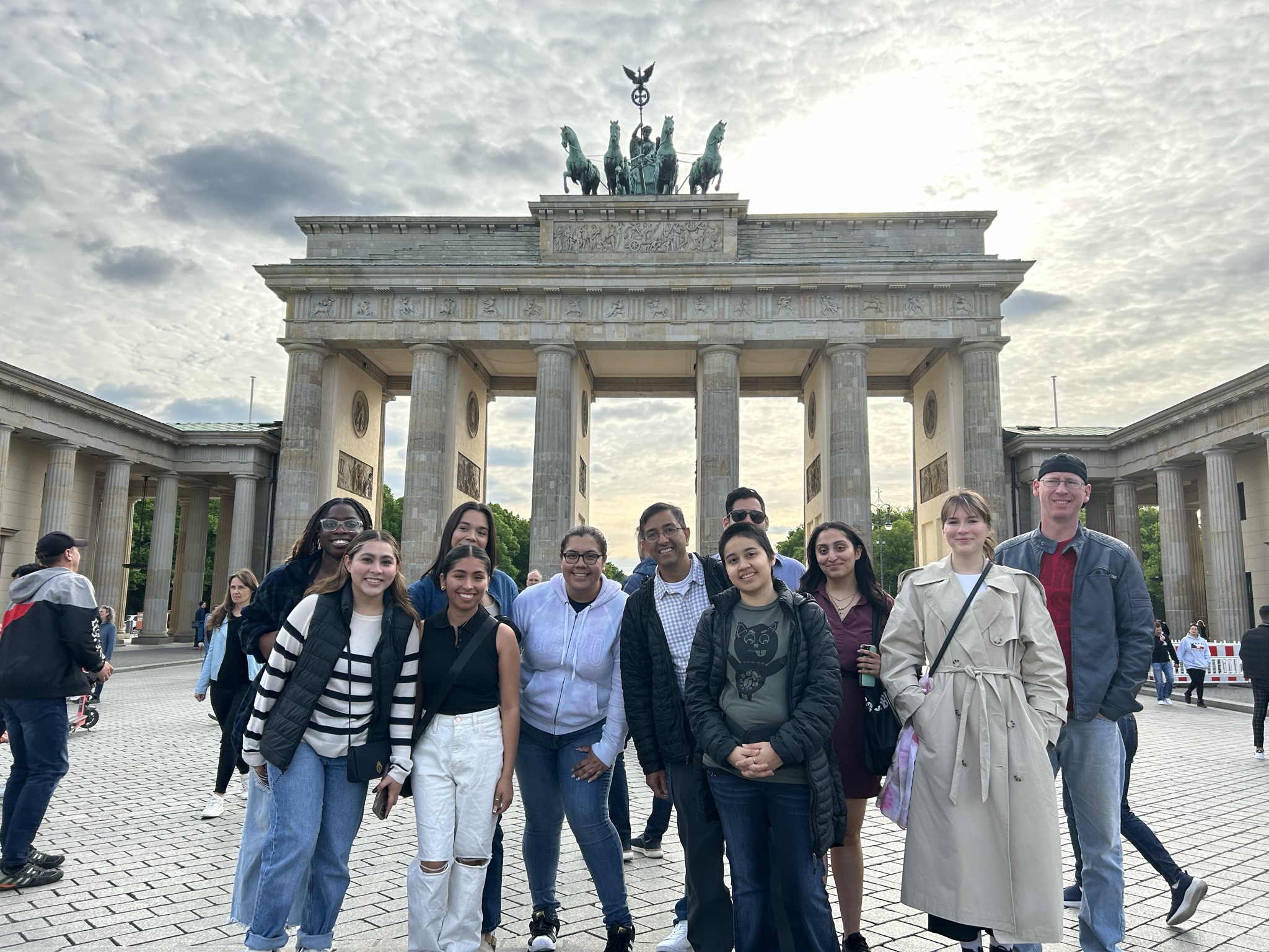 Students on a study abroad trip