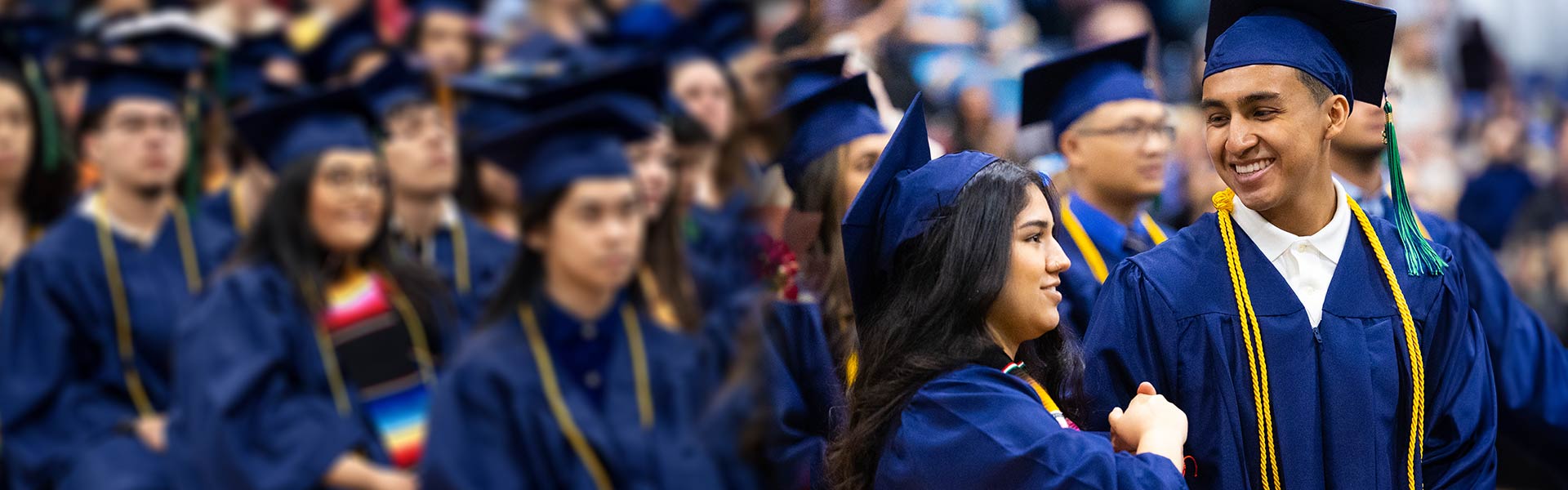 Students celebrating commencement ceremony