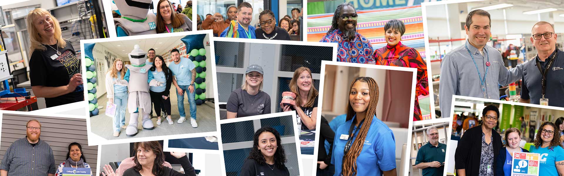 Collage of photos showing CLC employees