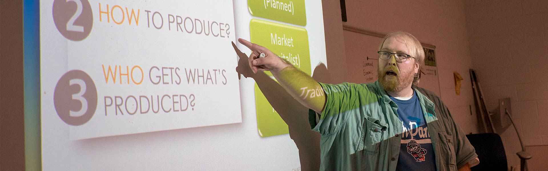 Professor lecturing