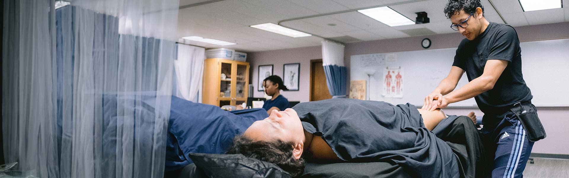 Student giving a massage