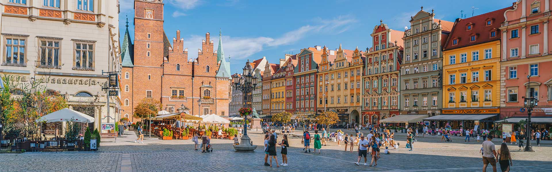 A city center in Poland