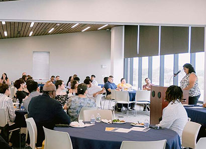 An event at the Eleanor Murkey Community Center at Lakeshore Campus