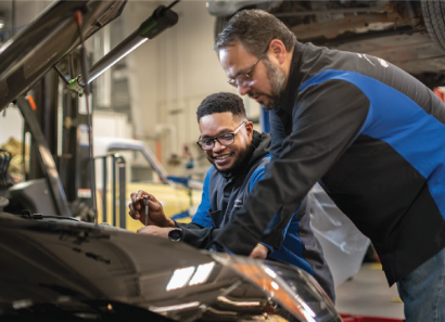 Automotive Technology class in action