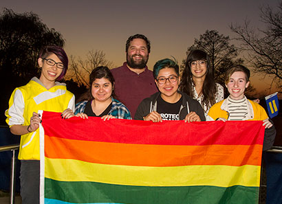 Photo of LGBTQ+ student outreach group