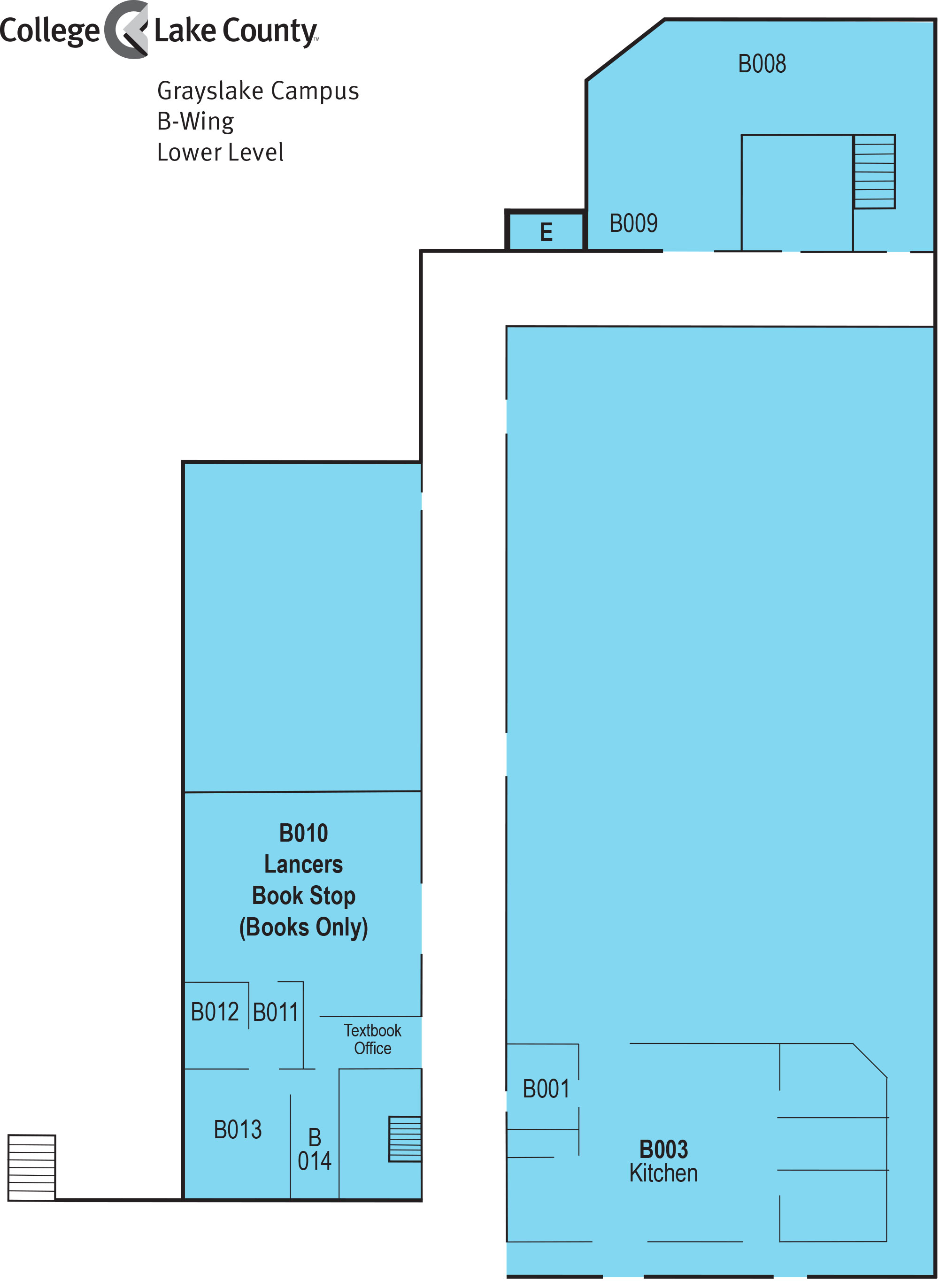 B Wing, Lower Level, Grayslake Campus