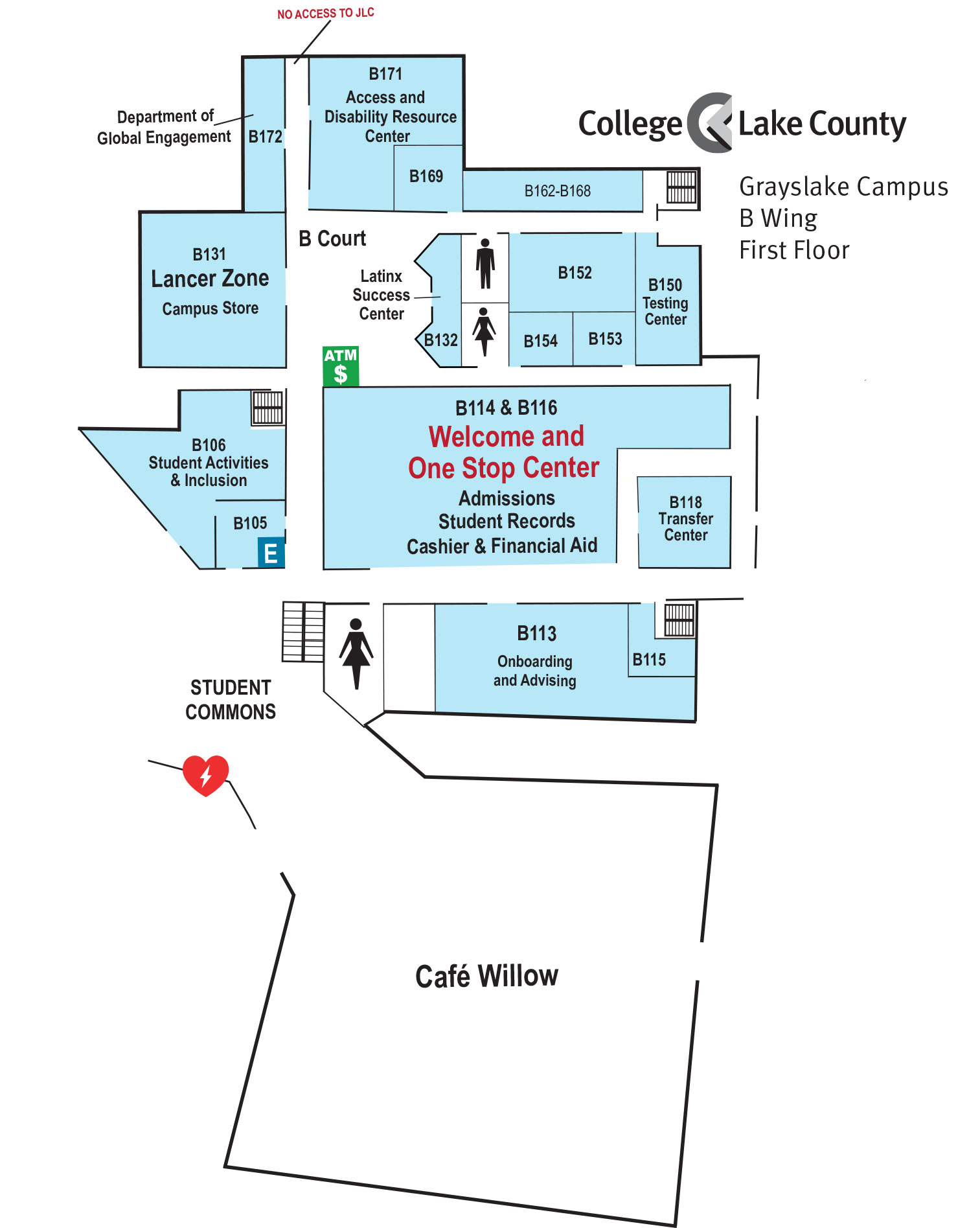 B Wing, First Floor, Grayslake Campus