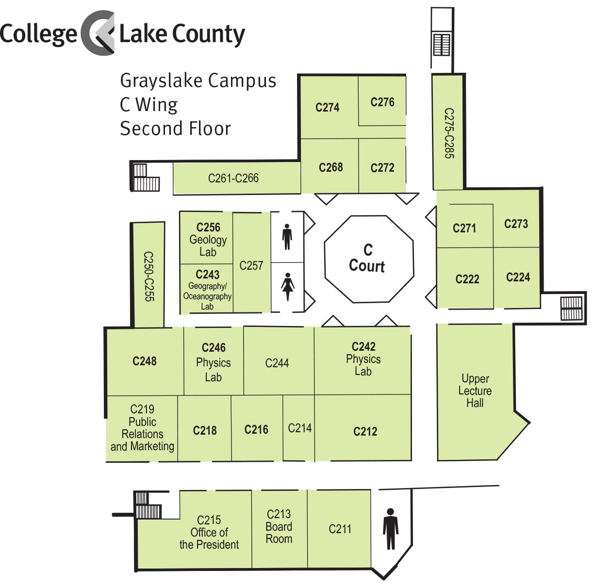 C Wing, Second Floor, Grayslake Campus