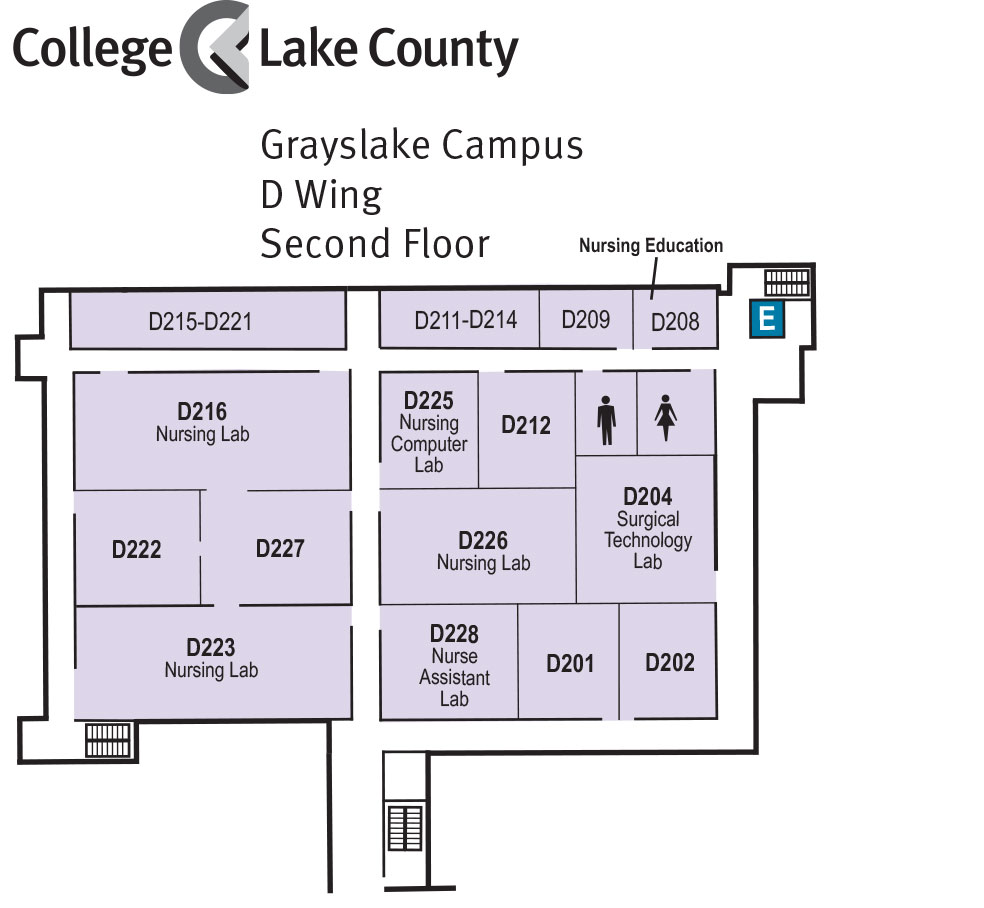 D Wing, Second Floor, Grayslake Campus