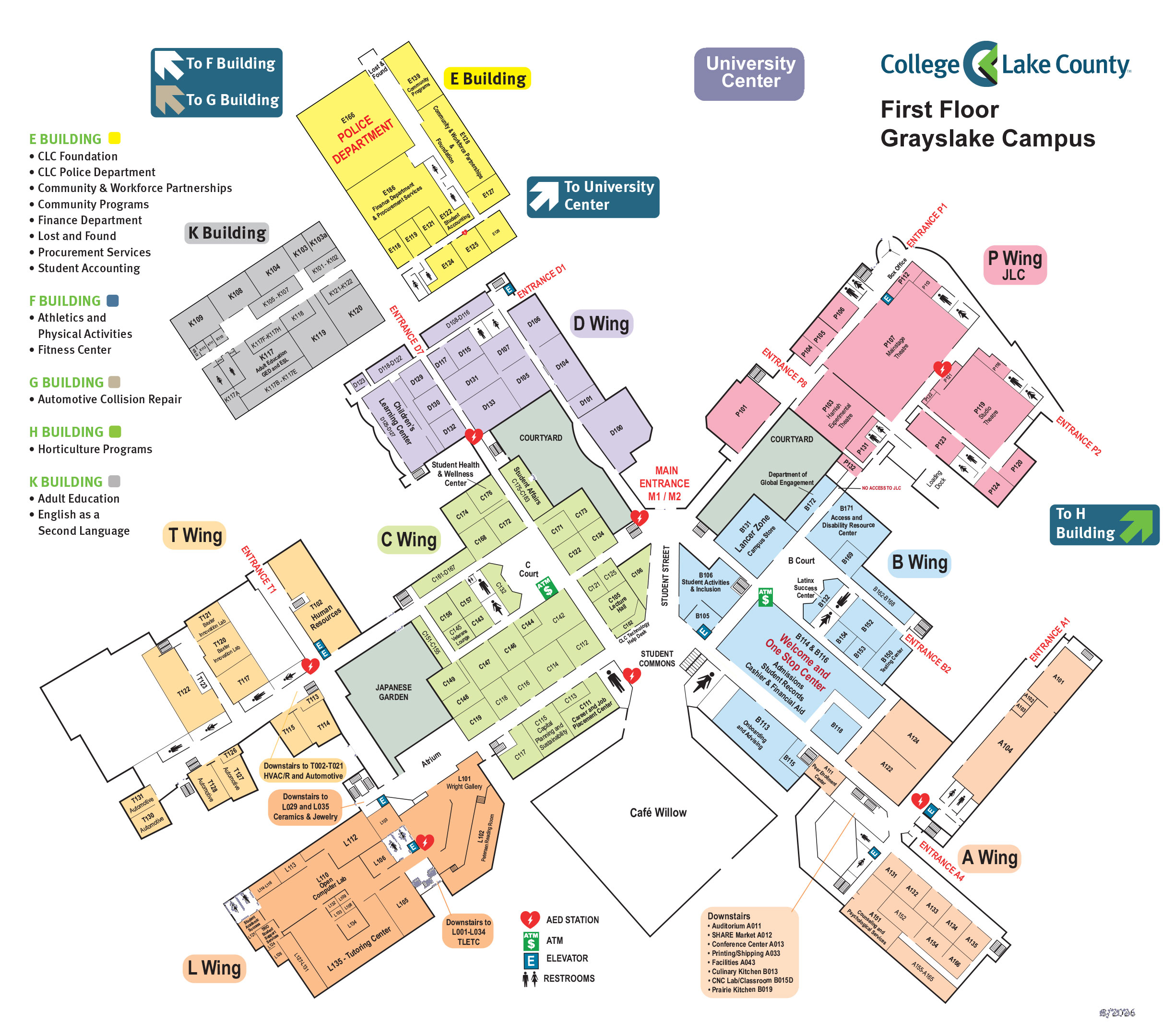Grayslake Campus main building floor 1