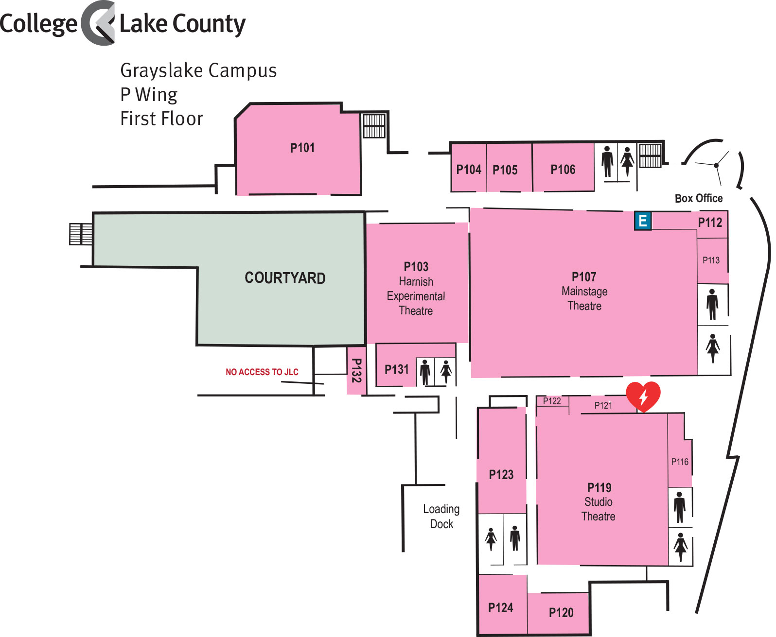 James Lumber Center, P Wing, First Floor, Grayslake Campus