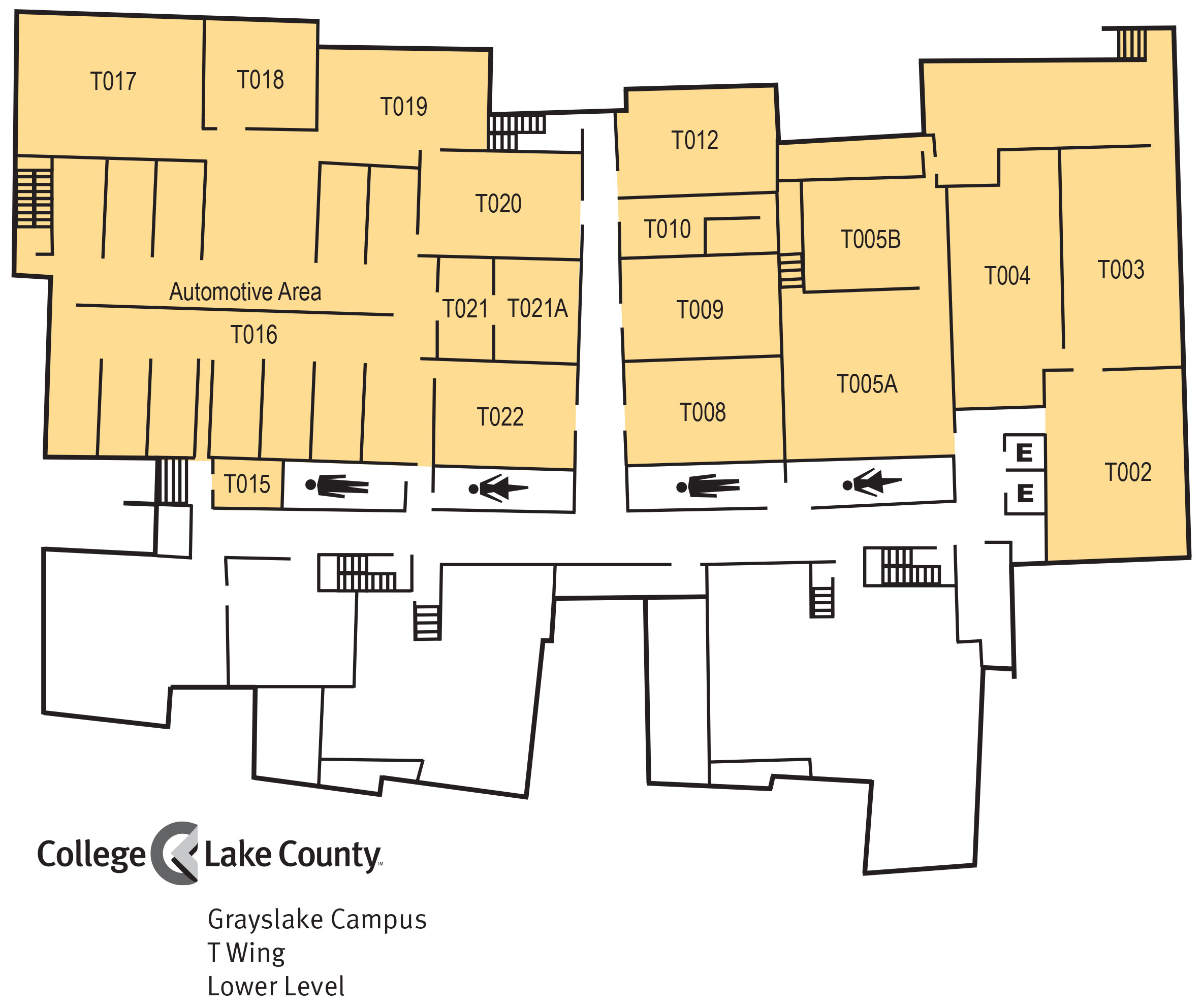 T Wing, Lower Level, Grayslake Campus