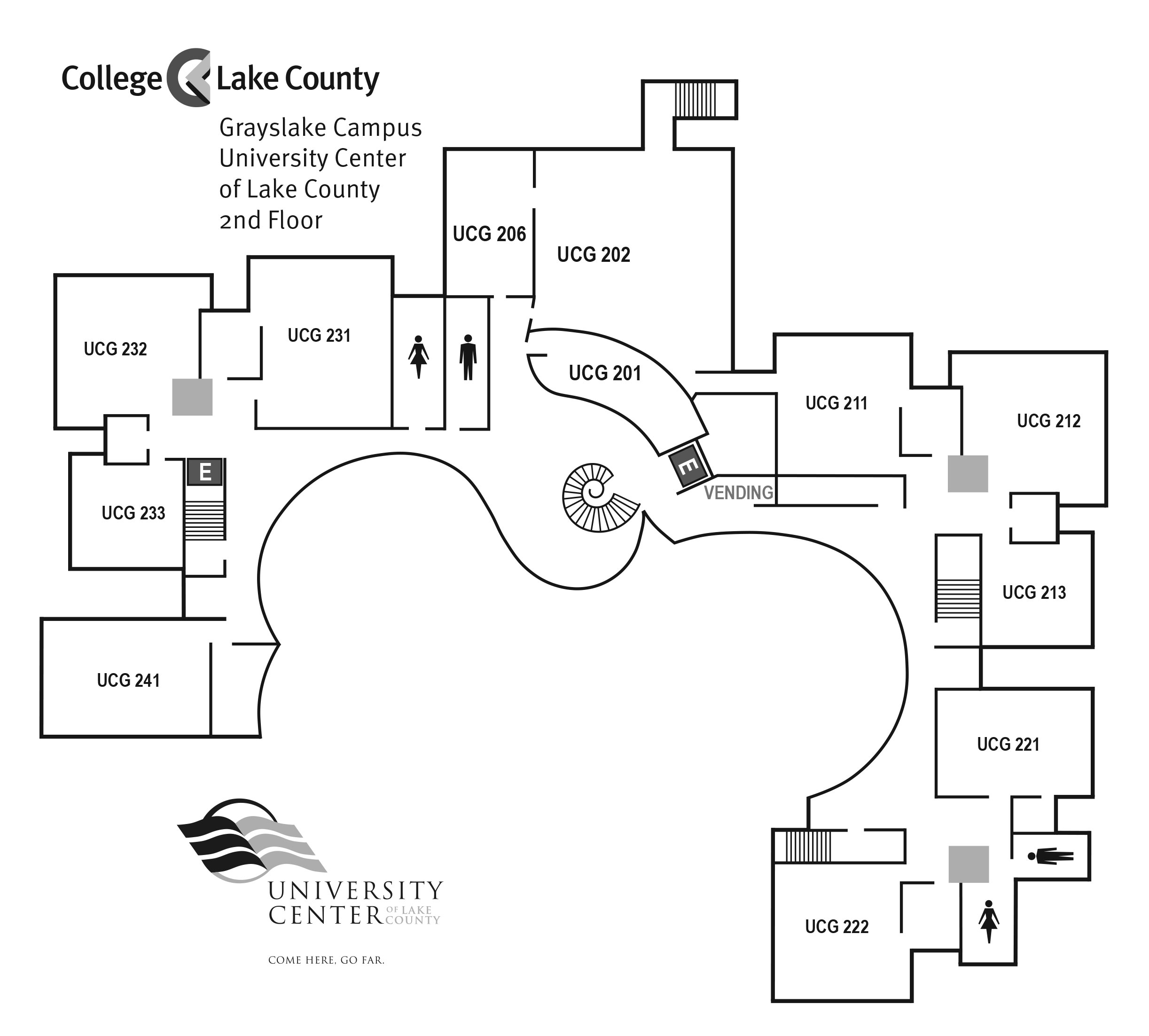 University Center, Second Floor, Grayslake Campus