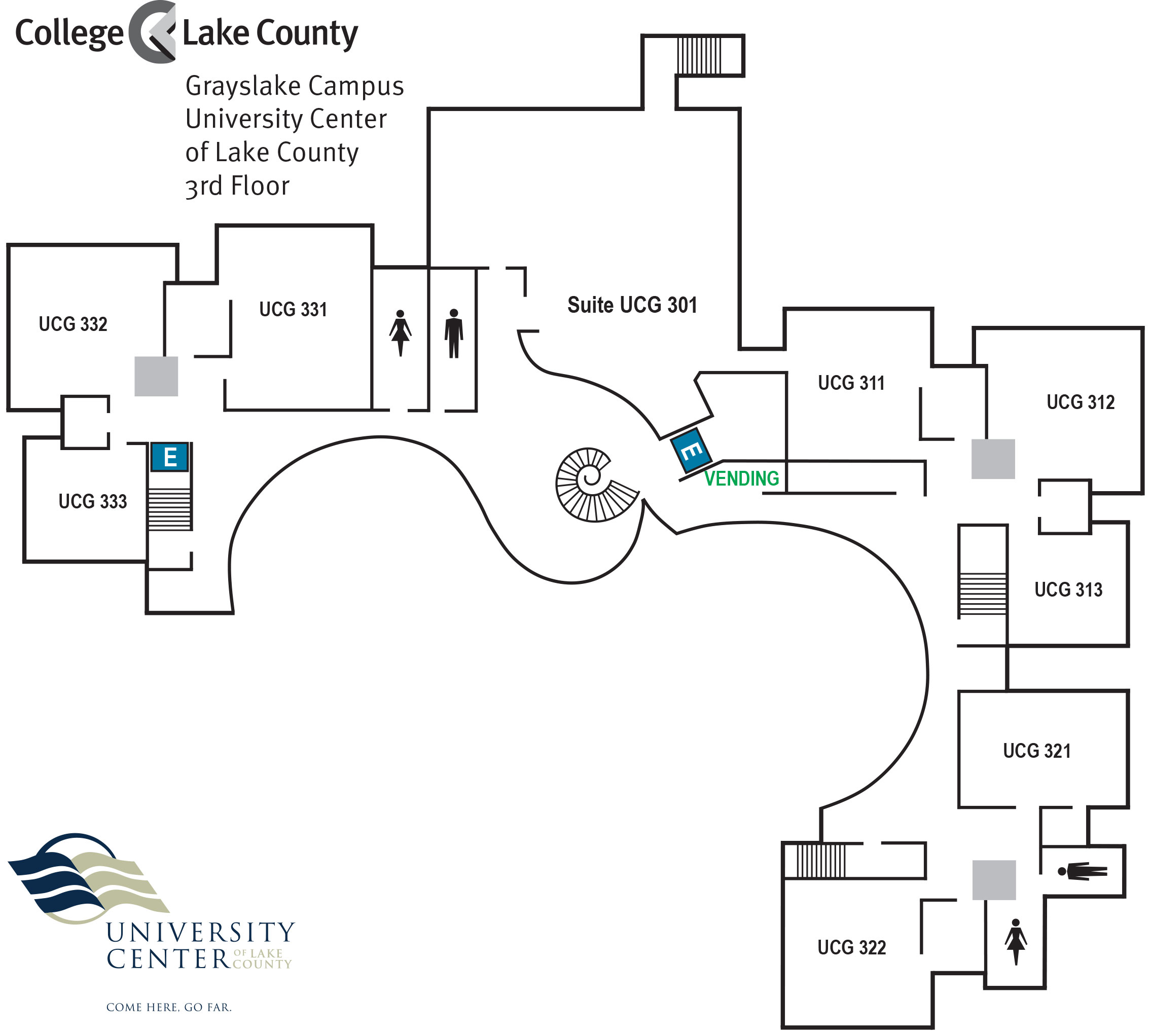 University Center, Third Floor, Grayslake Center