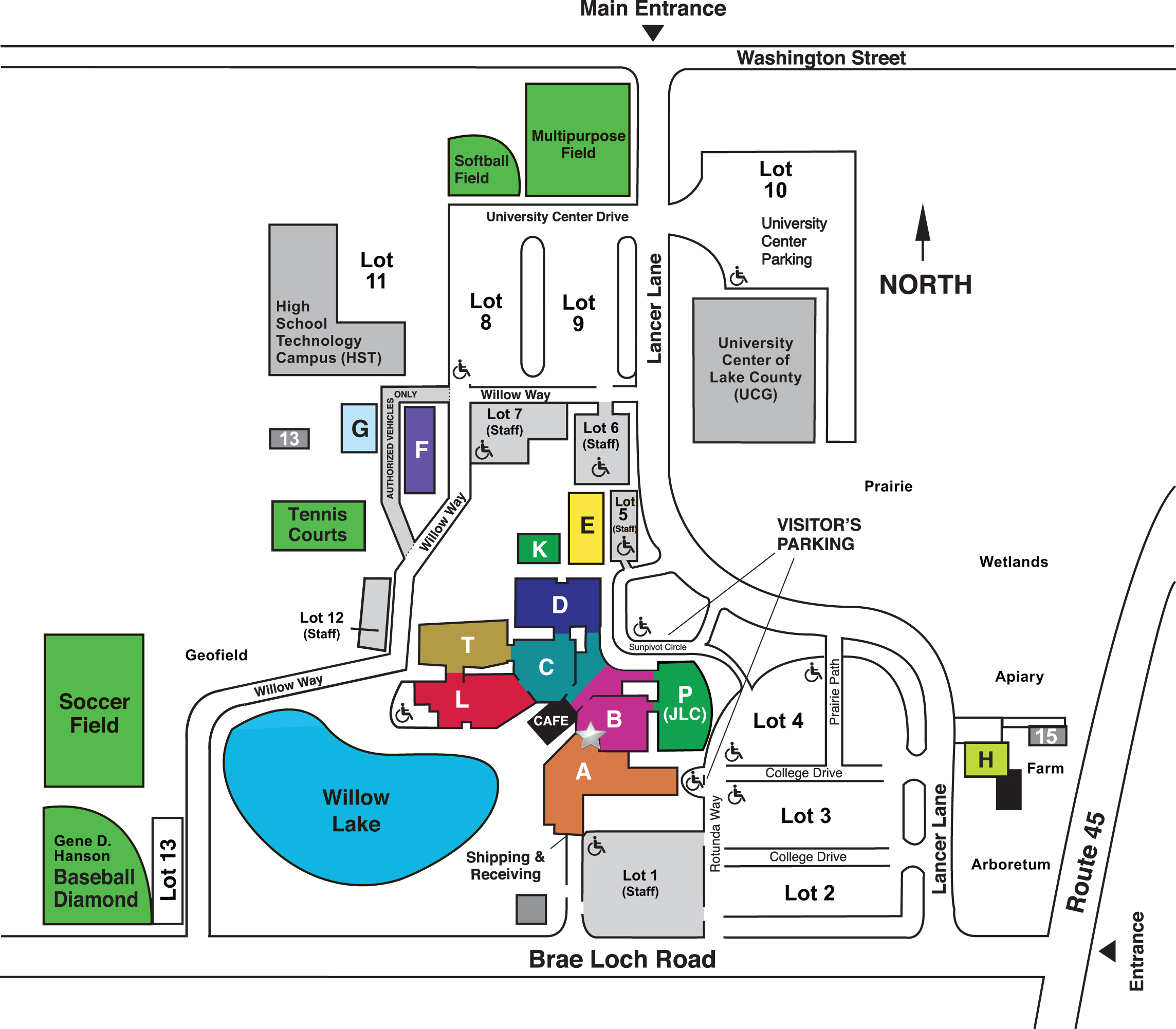 Map of Grayslake Campus
