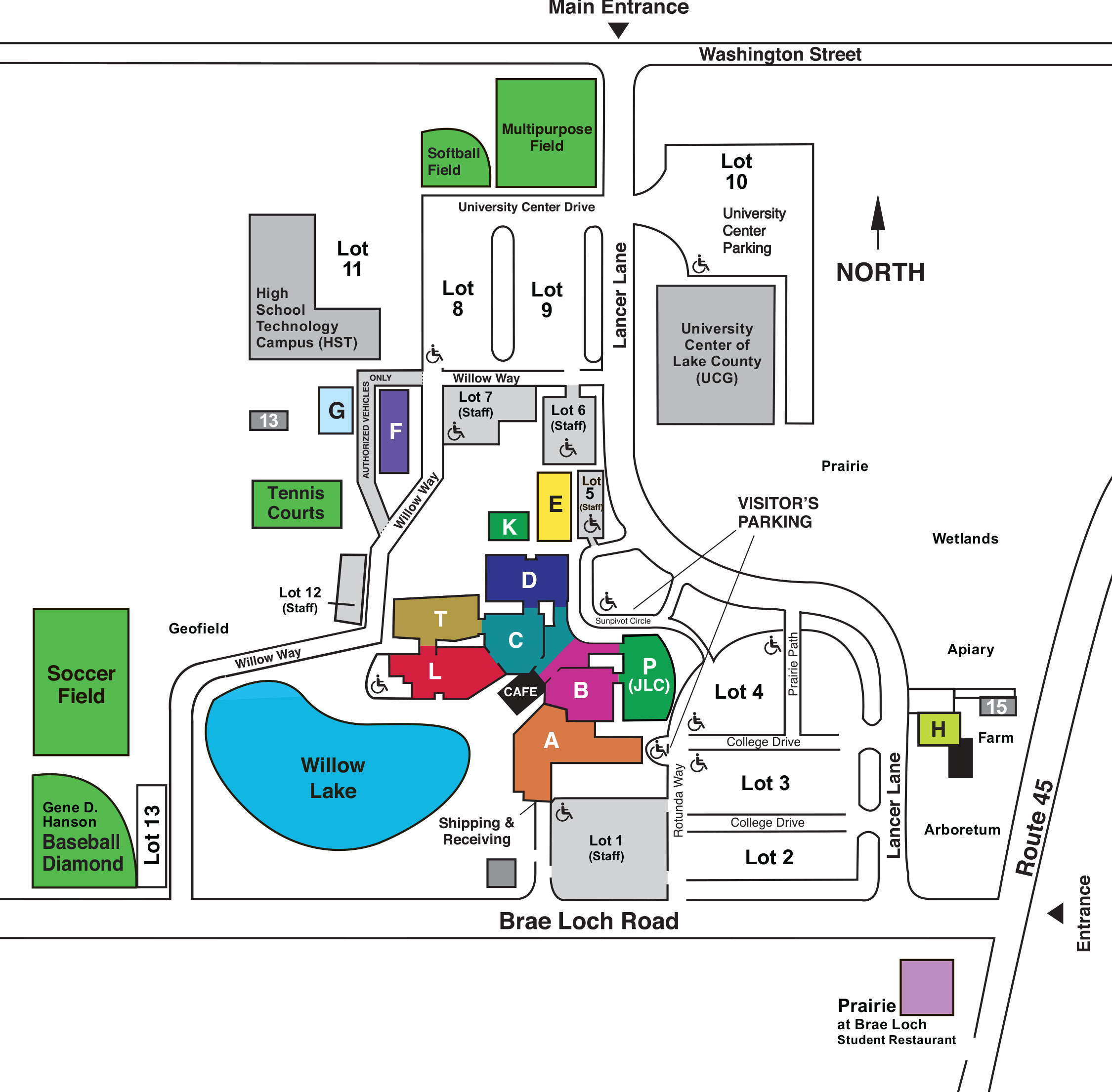 Map of the CLC Grayslake campus