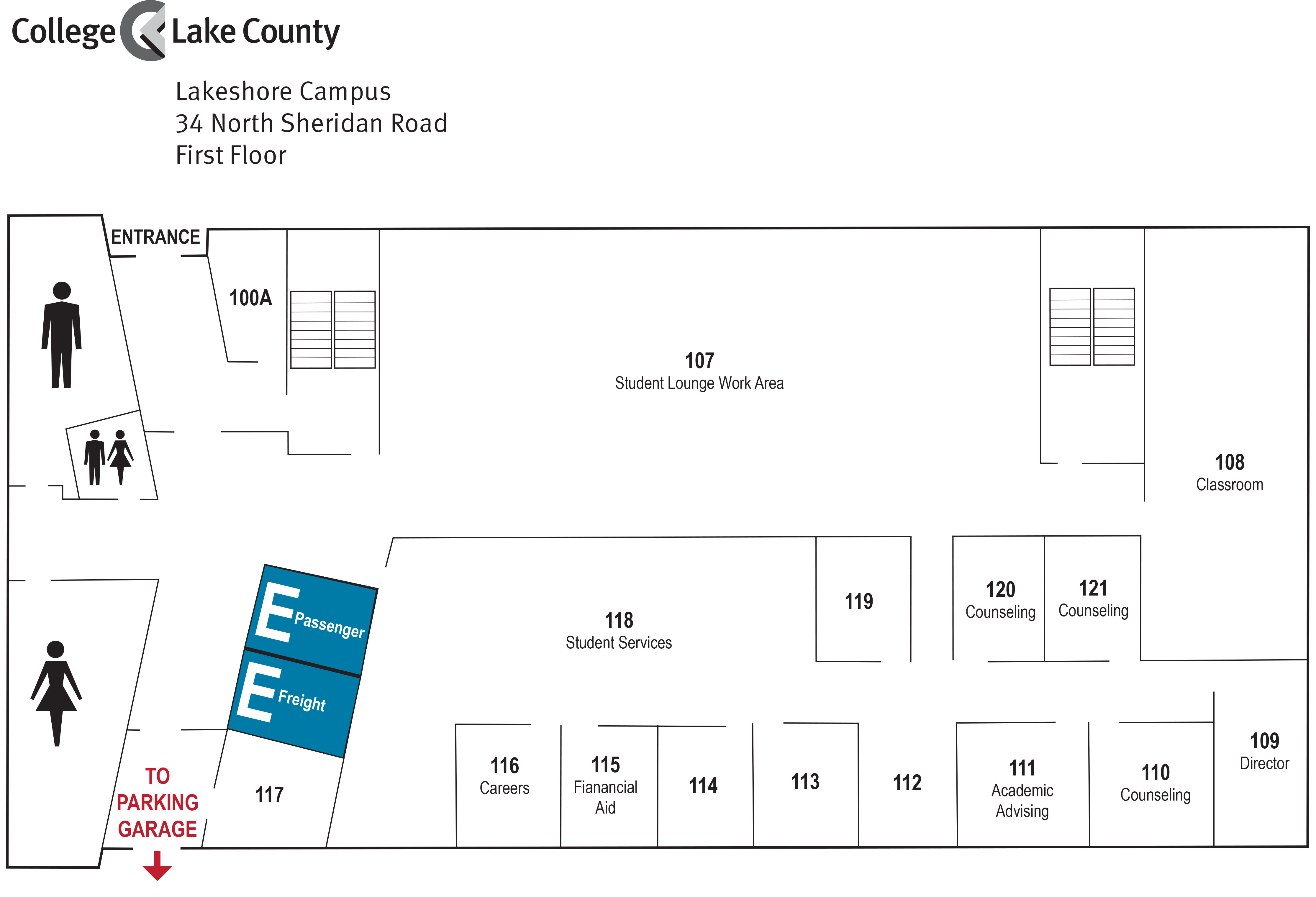 34 N. Sheridan, First Floor, Lakeshore Campus, Waukegan