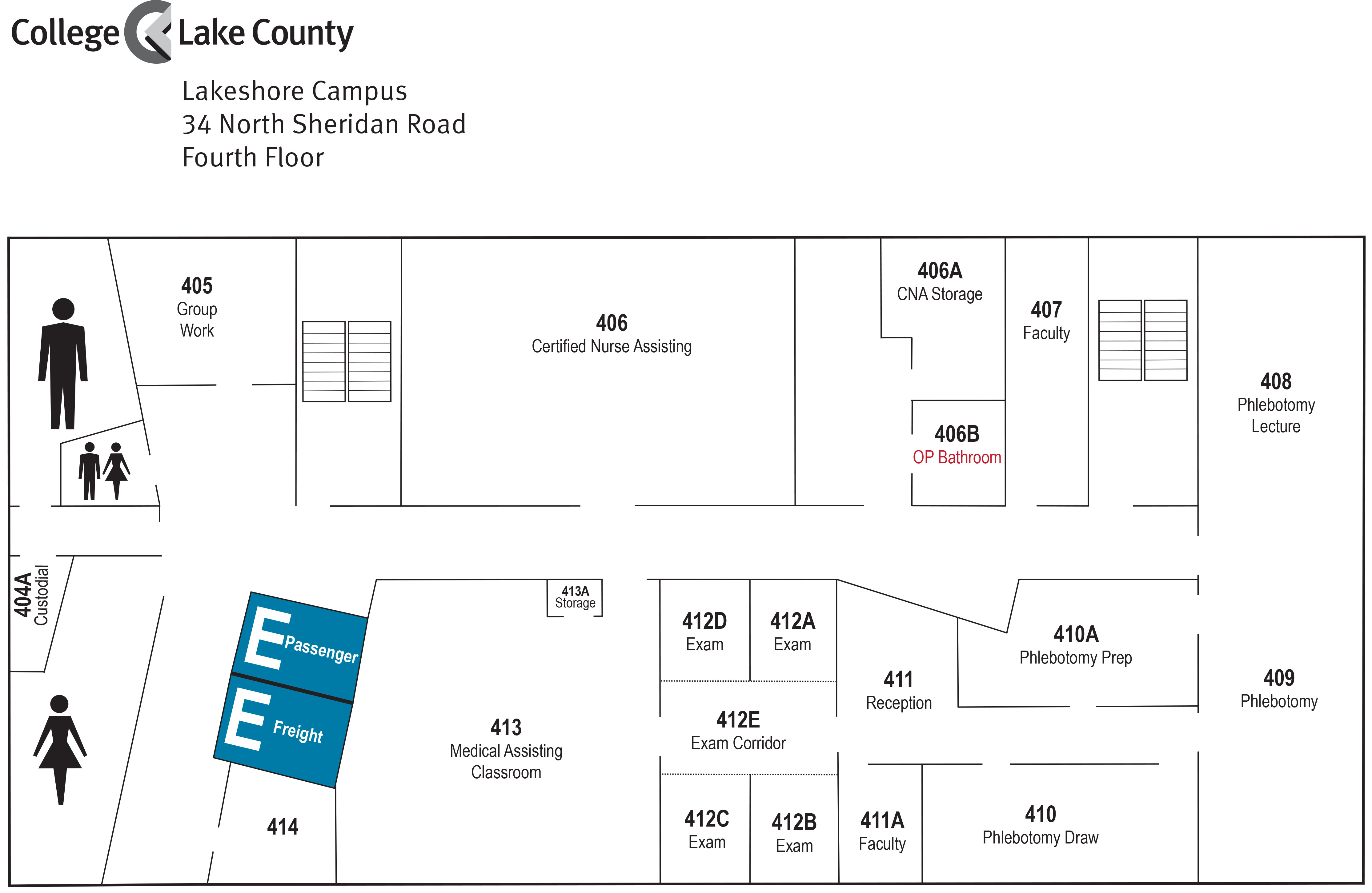34 N. Sheridan, Fourth Floor, Lakeshore Campus, Waukegan
