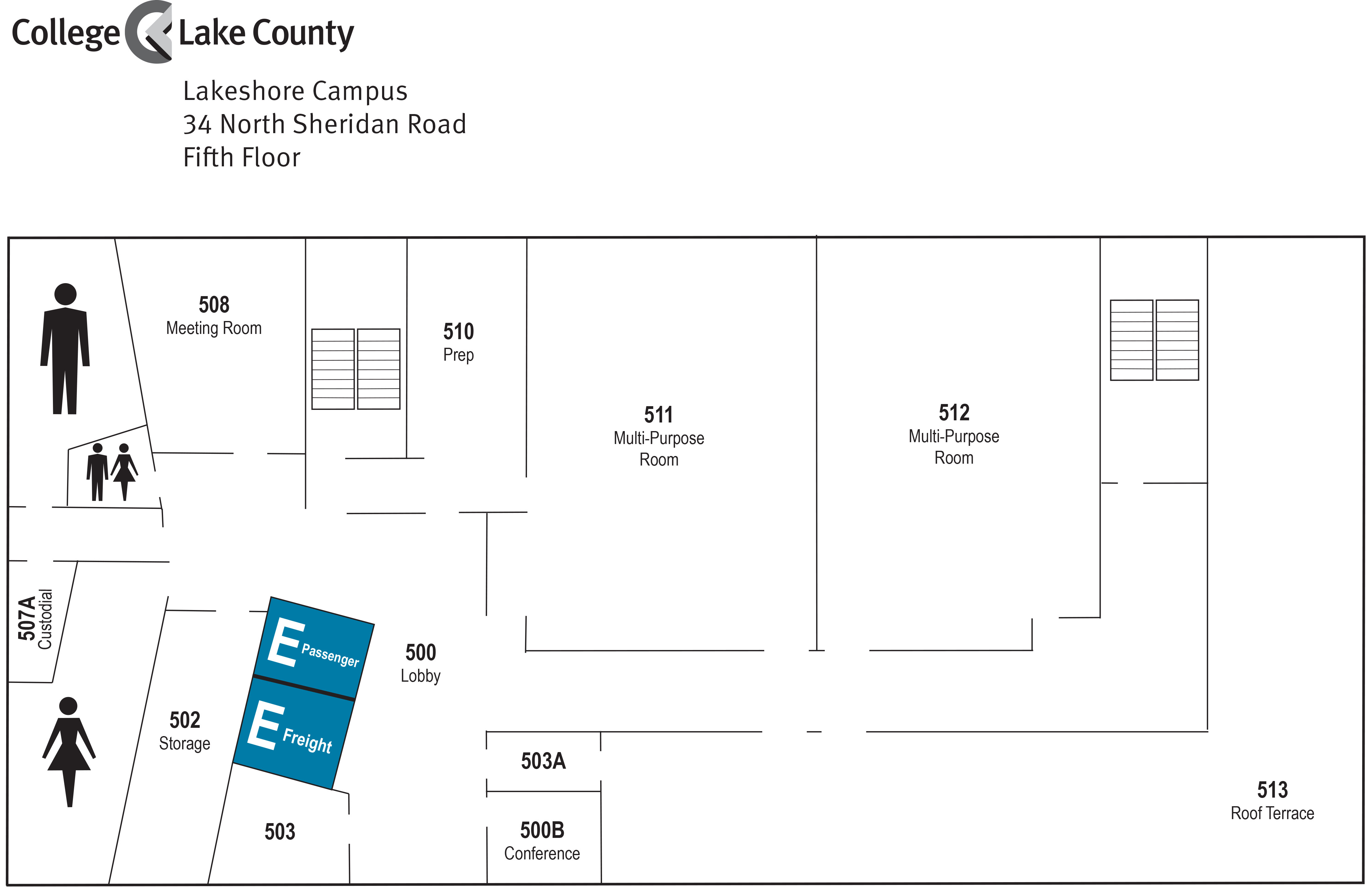 34 N. Sheridan, Fifth Floor, Lakeshore Campus, Waukegan