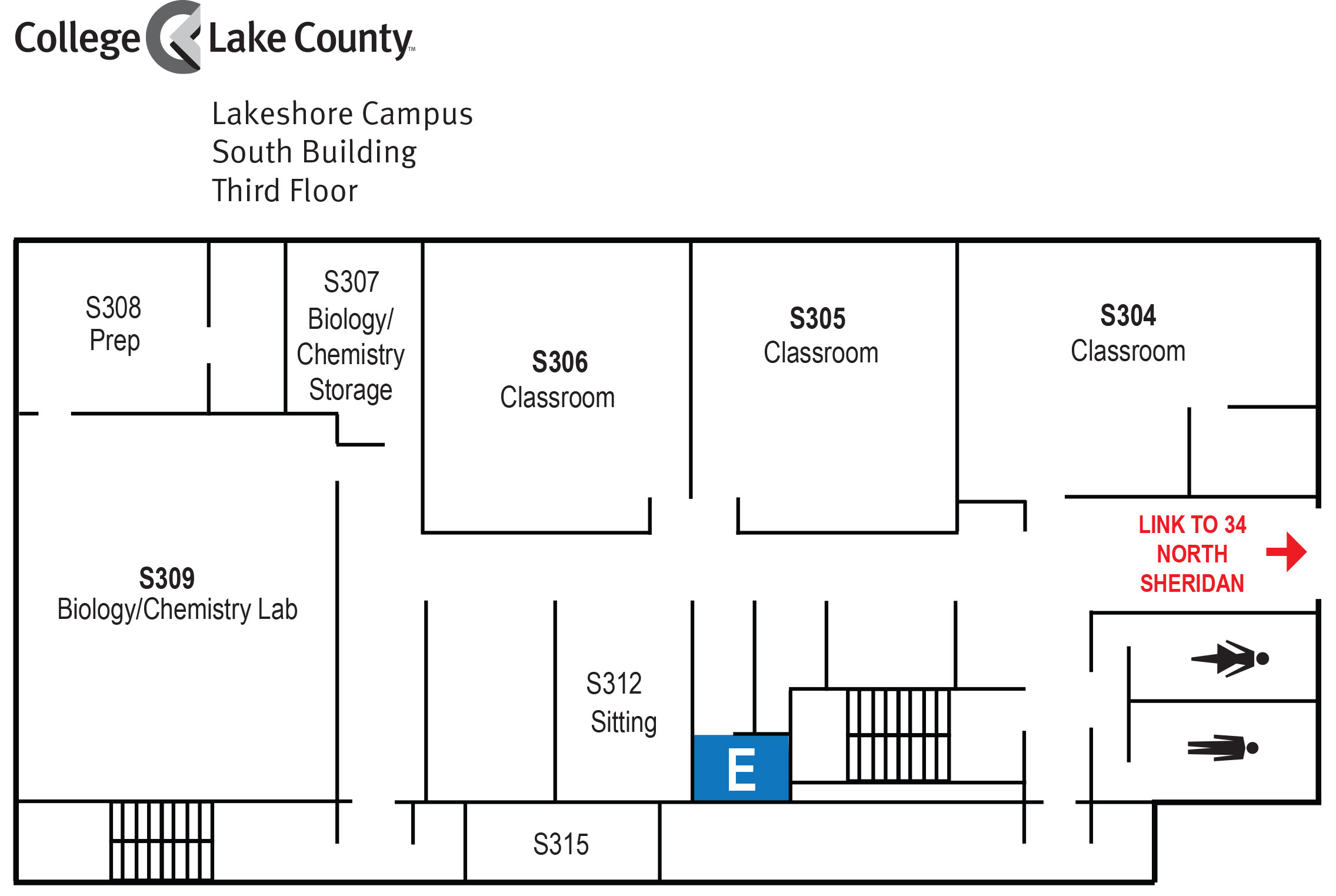 South Building: 33 N. Genesee, Third Floor, Lakeshore Campus, Waukegan