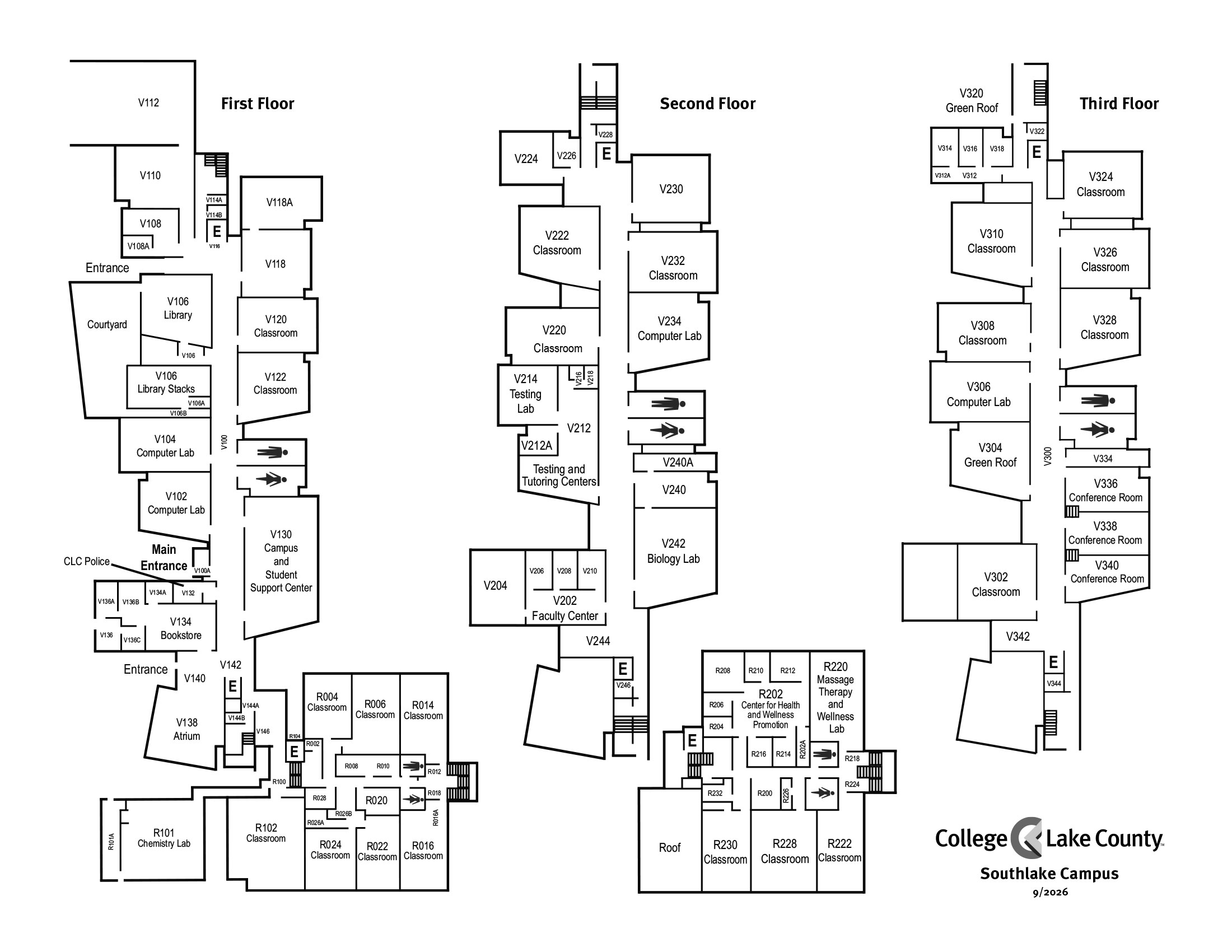 Overview of Southlake Campus buildings, Vernon Hills, IL