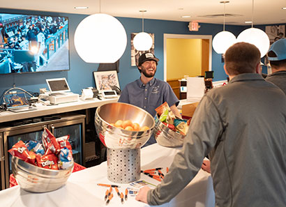 Guests exploring Prairie Restaurant.