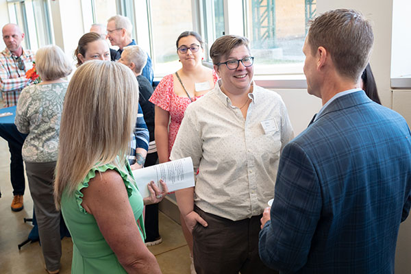 Students and donors interact at the brunch event