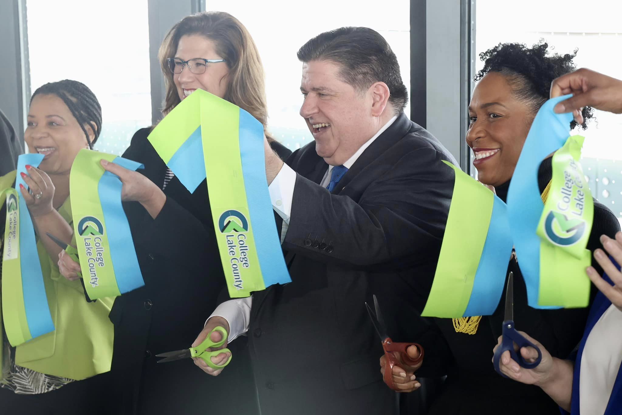 Governor Pritzker at the ribbon cutting