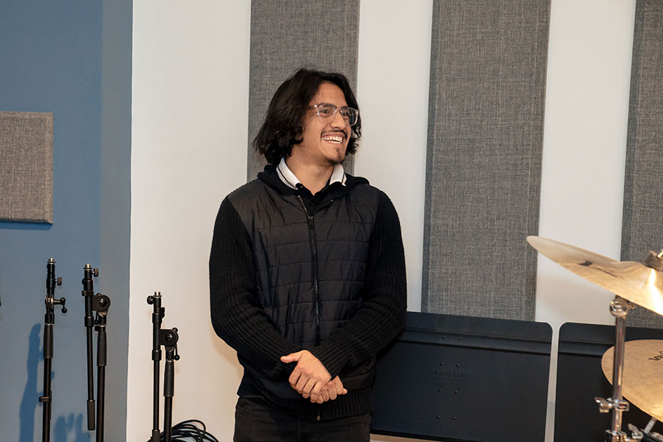 Carlos Curiel in the CLC recording studio