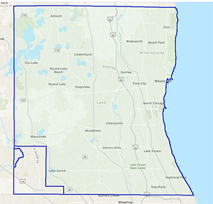 College of Lake County district map