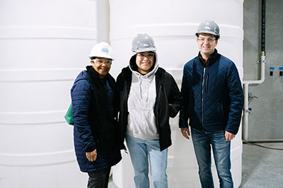Community members visit the Urban Farm Center in Waukegan