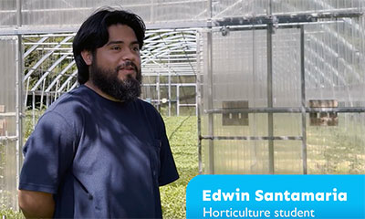 CLC Horticulture Student Edwin Santamaria