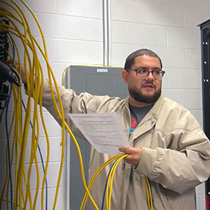 Ethan Garcia in networking class