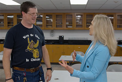 Suzanne Genc talks to CLC Physics Instructor Matt Lowry
