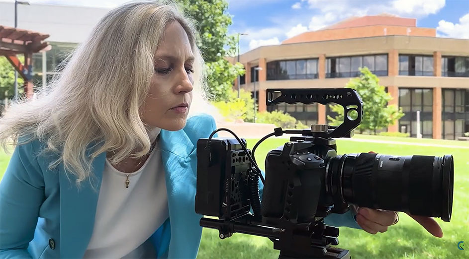 Physicist and filmmaker Suzanne Genc at College of Lake County, Grayslake, IL