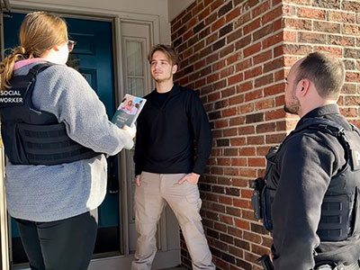 CLC student apprentice working with Gurnee Police Department