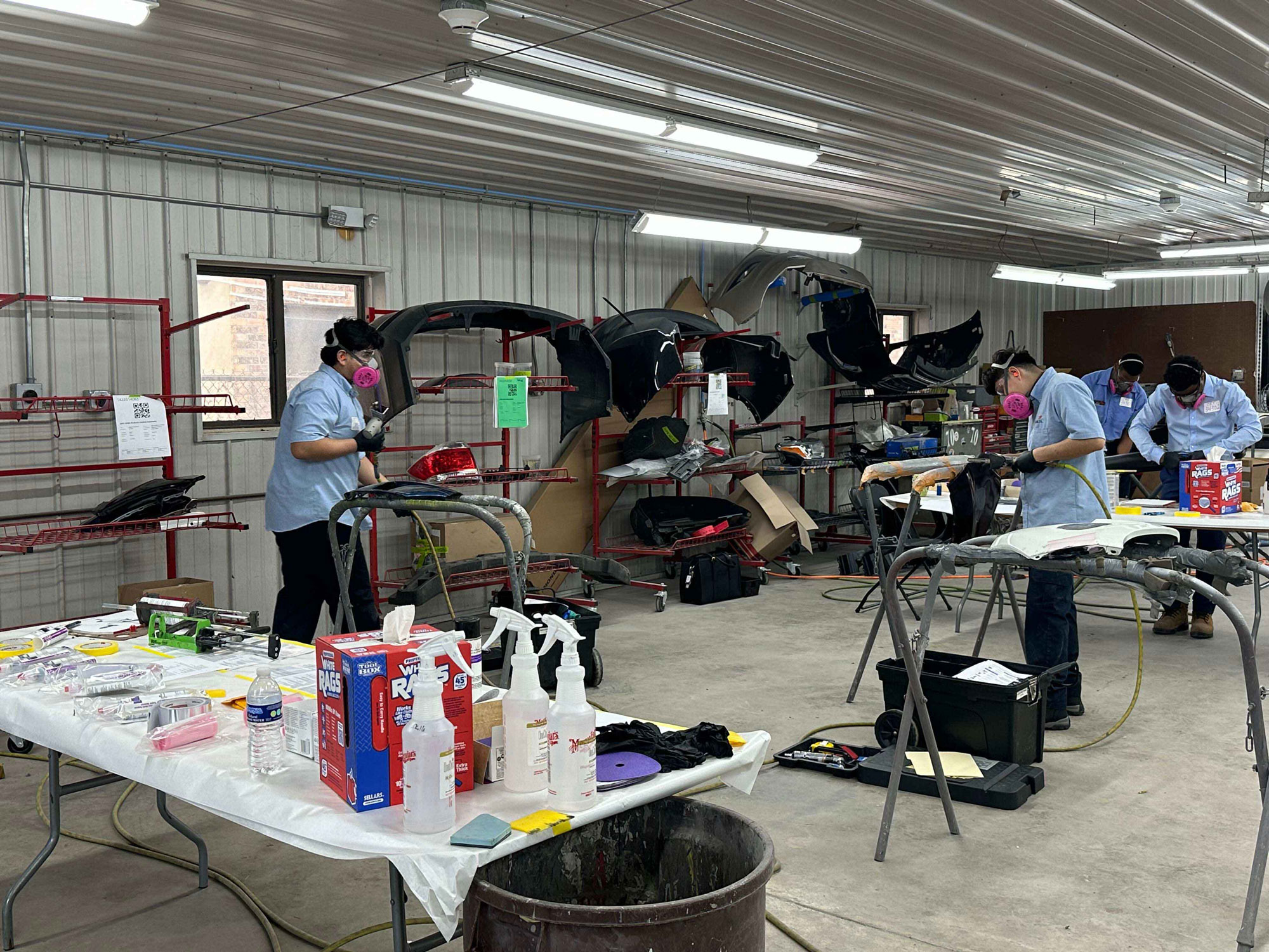 Automotive students competiting in Skills USA competition