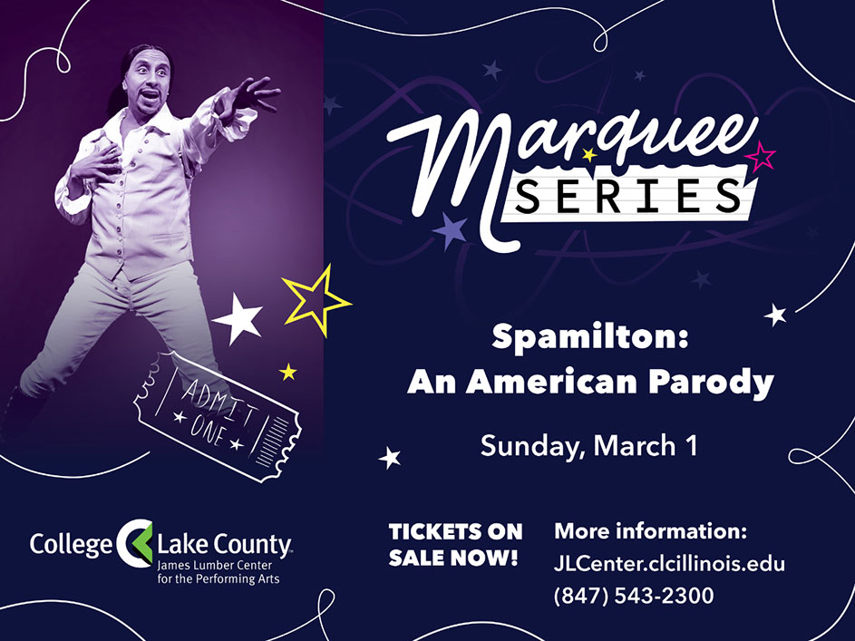 Join us for Spamilton: An American Parody on March 1 at the James Lumber Center