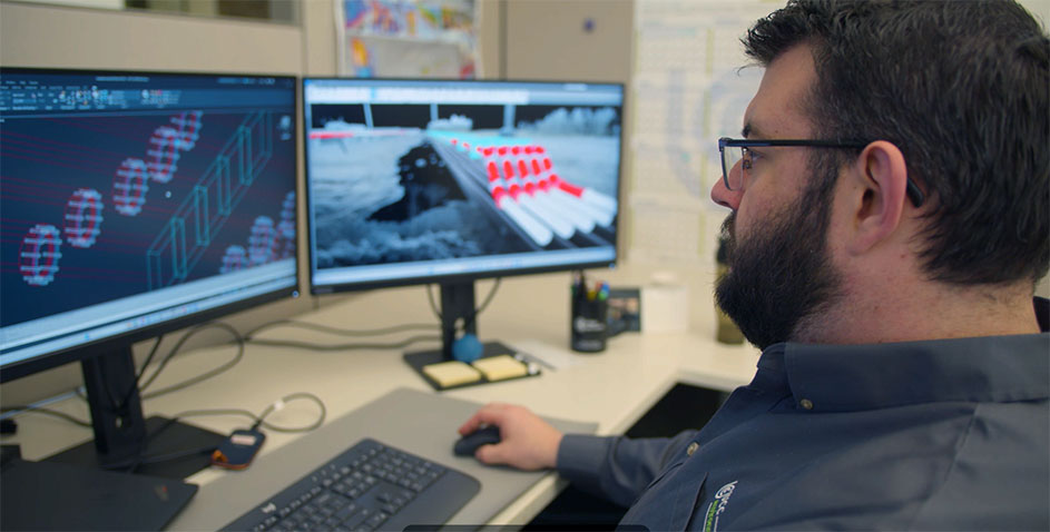 Travis Taylor uses software to do 3D and 2D drafting