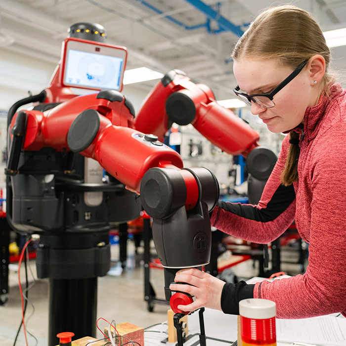 Kylie Kundert in the ARM lab